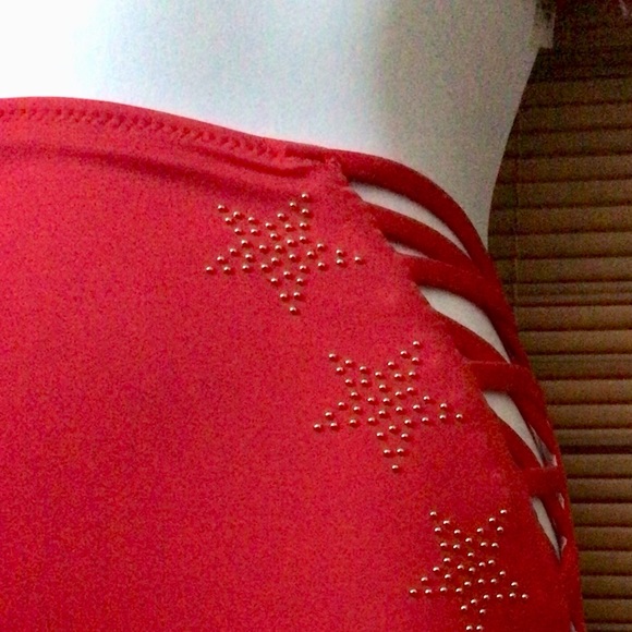 💵VS Pink NWT swimsuit cut-outs laced top hi-waist - Picture 12 of 16